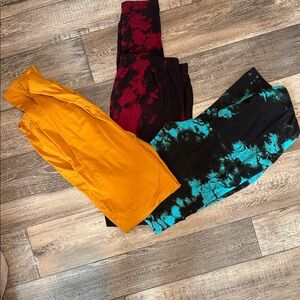 Kids Tie-Dye and Solid Bottoms Set